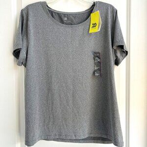 NWT All In Motion Gray Athletic Tee Semi Fit Hip Length XL Casual
